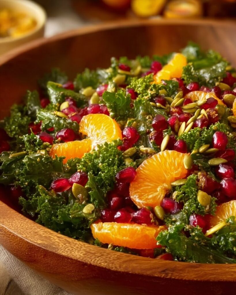 Citrus Pomegranate Kale Salad