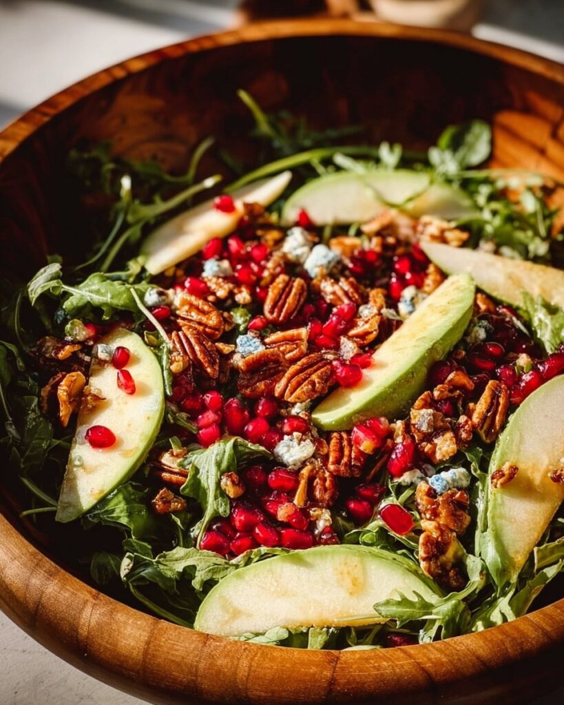 Winter Christmas Salad with Honey Mustard Dressing