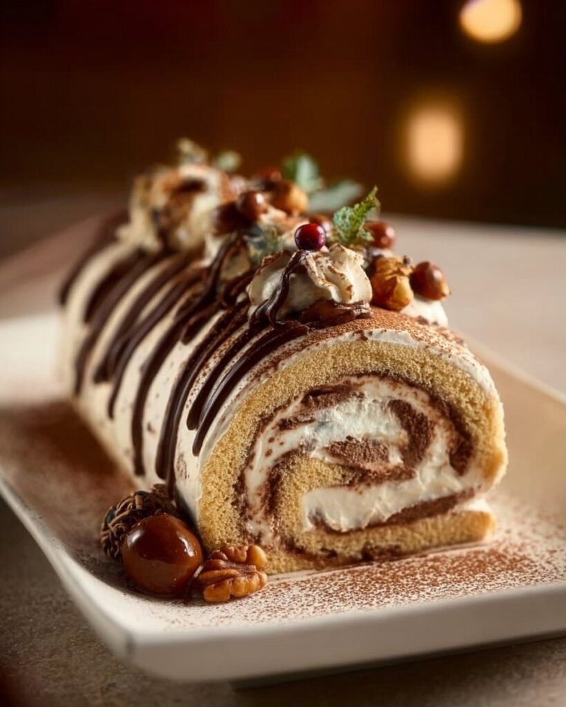 Gourmet Tiramisu Yule Log Cake