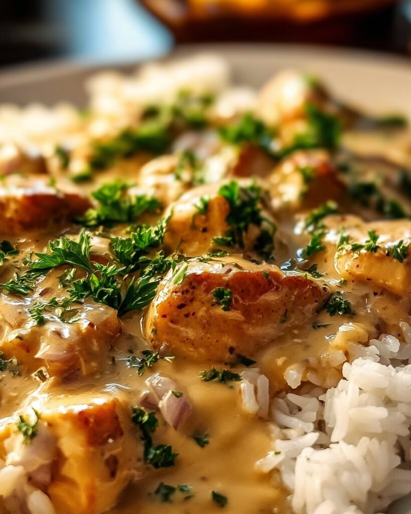 Creamy Smothered Chicken and Rice