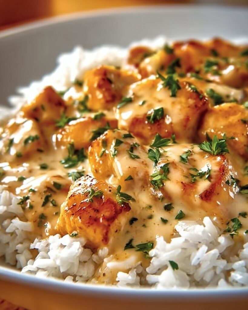 Creamy Smothered Chicken and Rice