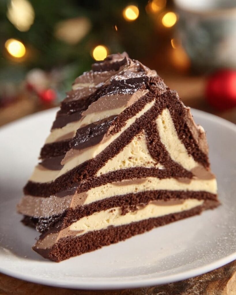 Christmas Vertical Cake - Chocolate Yule Log