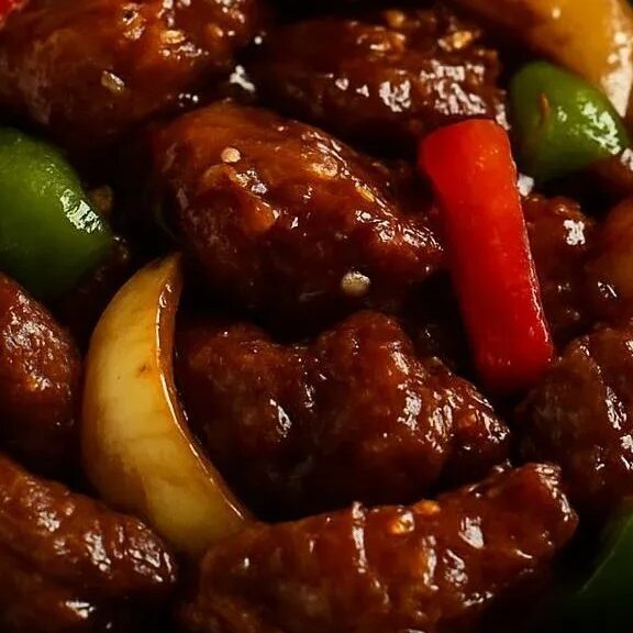 Sizzling Chinese Pepper Steak with Onions