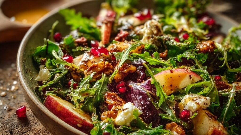 Christmas Salad with Honey Mustard Dressing