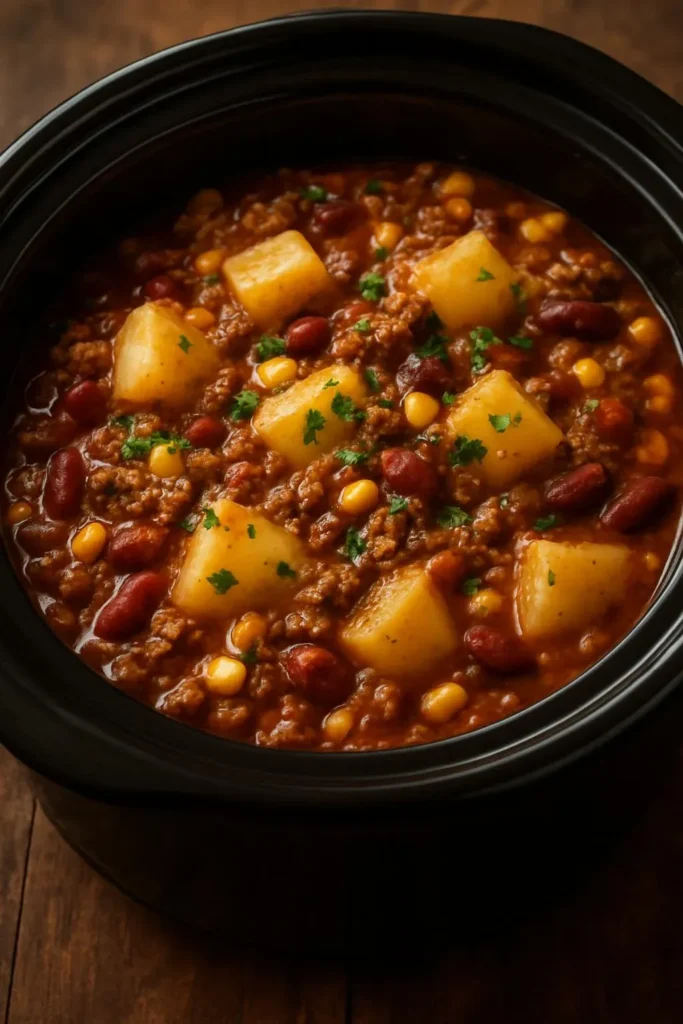Slow Cooker Cowboy Casserole