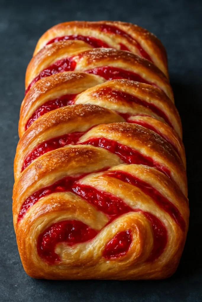 Raspberry Swirl Brioche Loaf