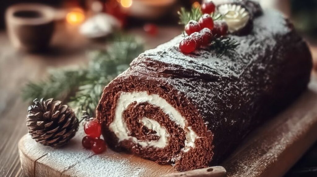 Irresistible Christmas Yule Log Sheet Cake to Delight Everyone