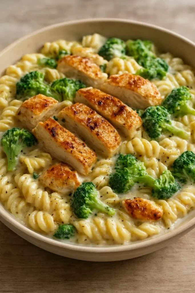 Creamy Rotisserie Chicken Broccoli Pasta