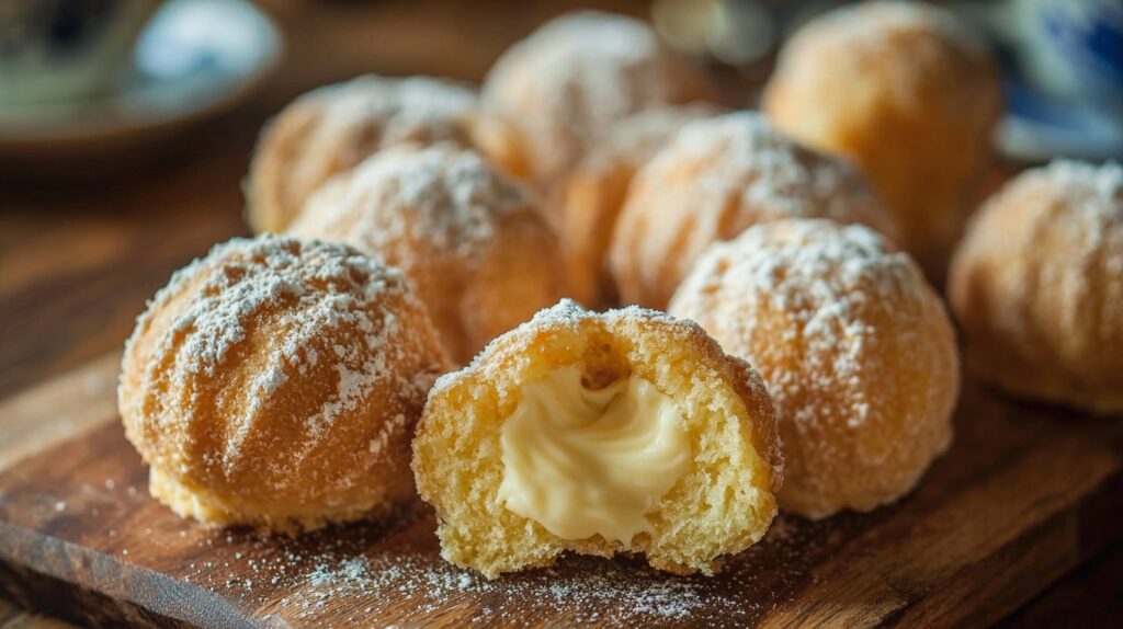 Italian Cream Bombs: Soft Fried Custard Filled Treats
