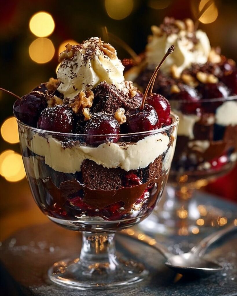 Black Forest Trifle: Chocolate Cake Cherries Mascarpone Recipe
