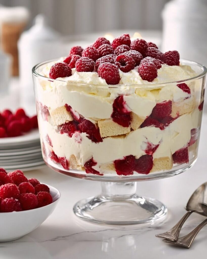 White Chocolate Raspberry Trifle: Light and Elegant Layered Dessert