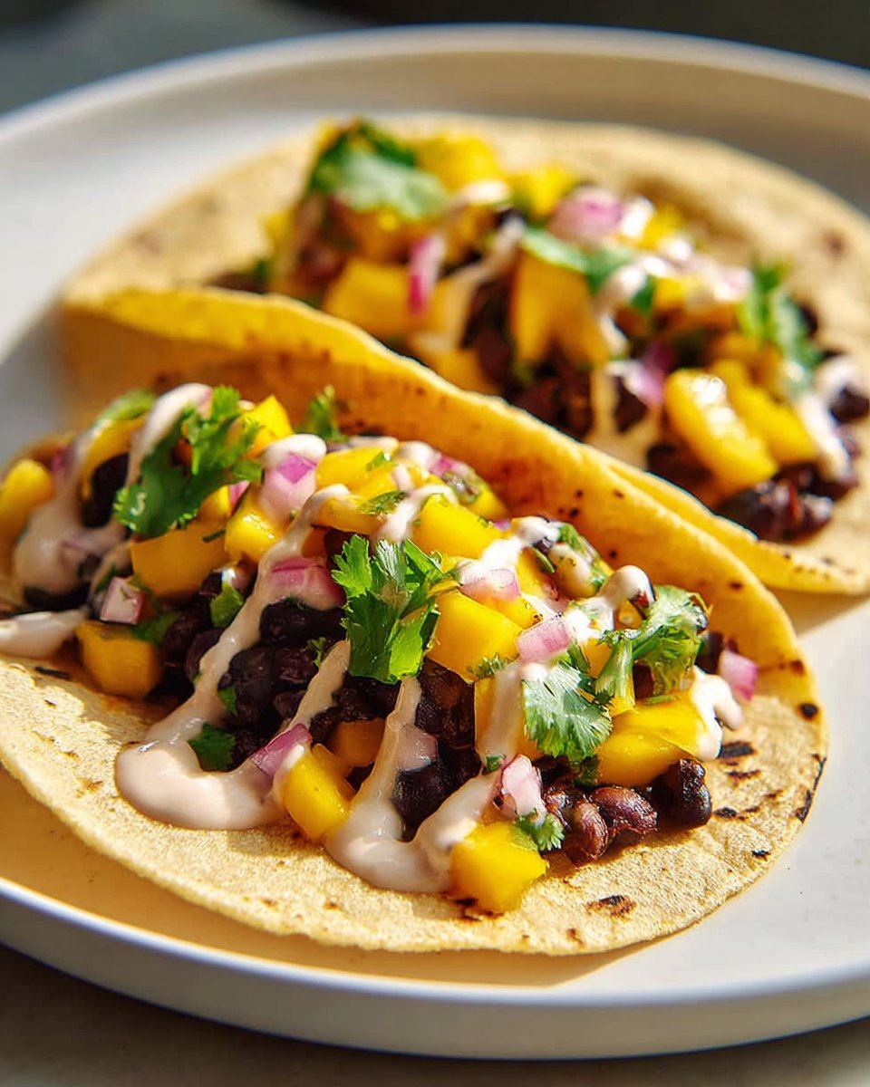 Mango Black Bean Tacos