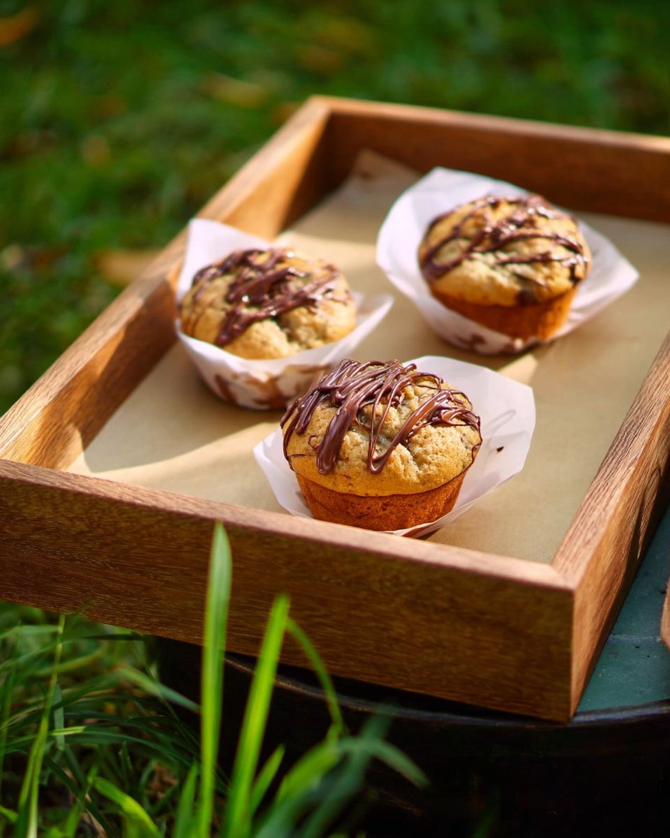 Peanut Butter Banana Flax Muffins