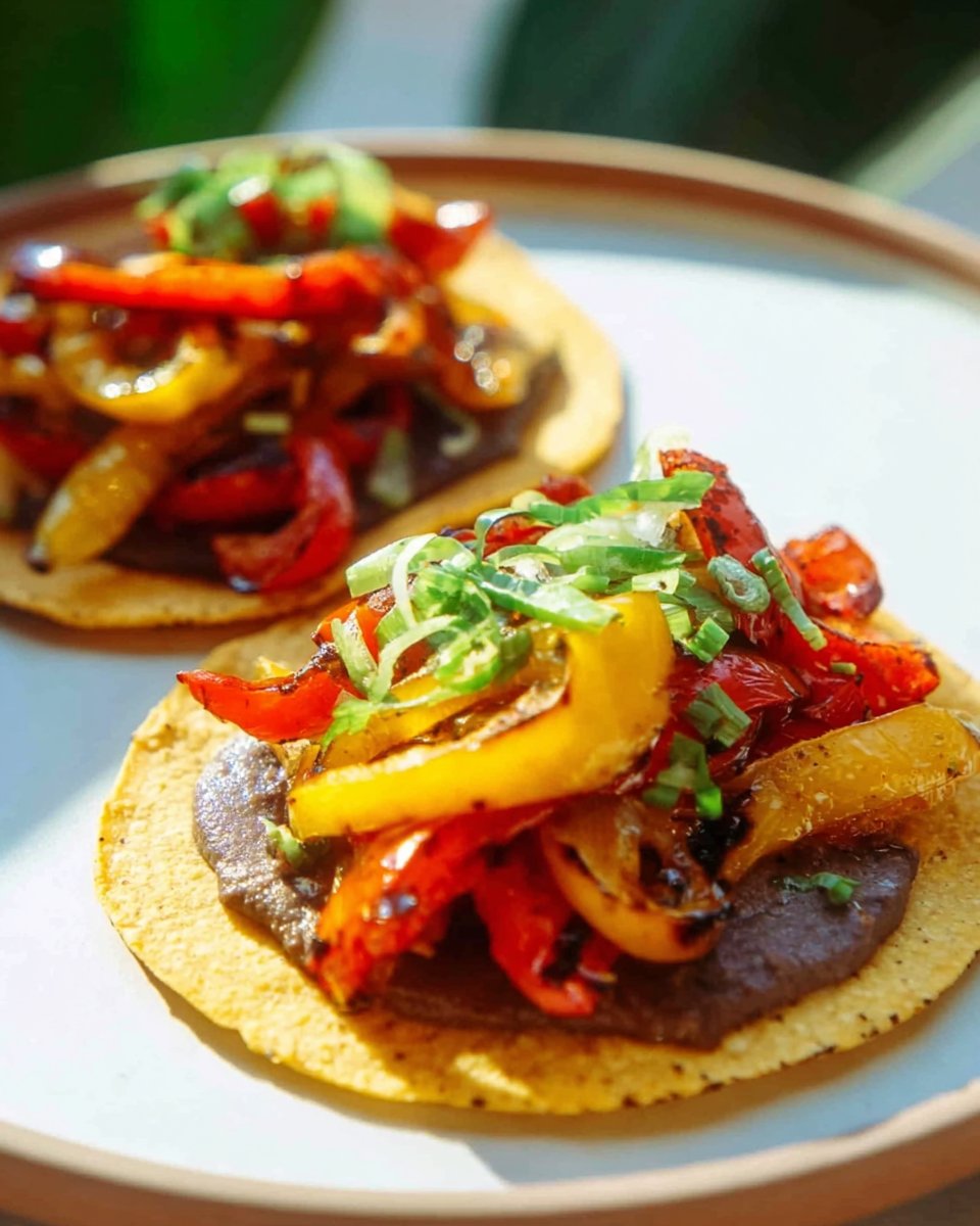 Roasted Bell Pepper Tostadas