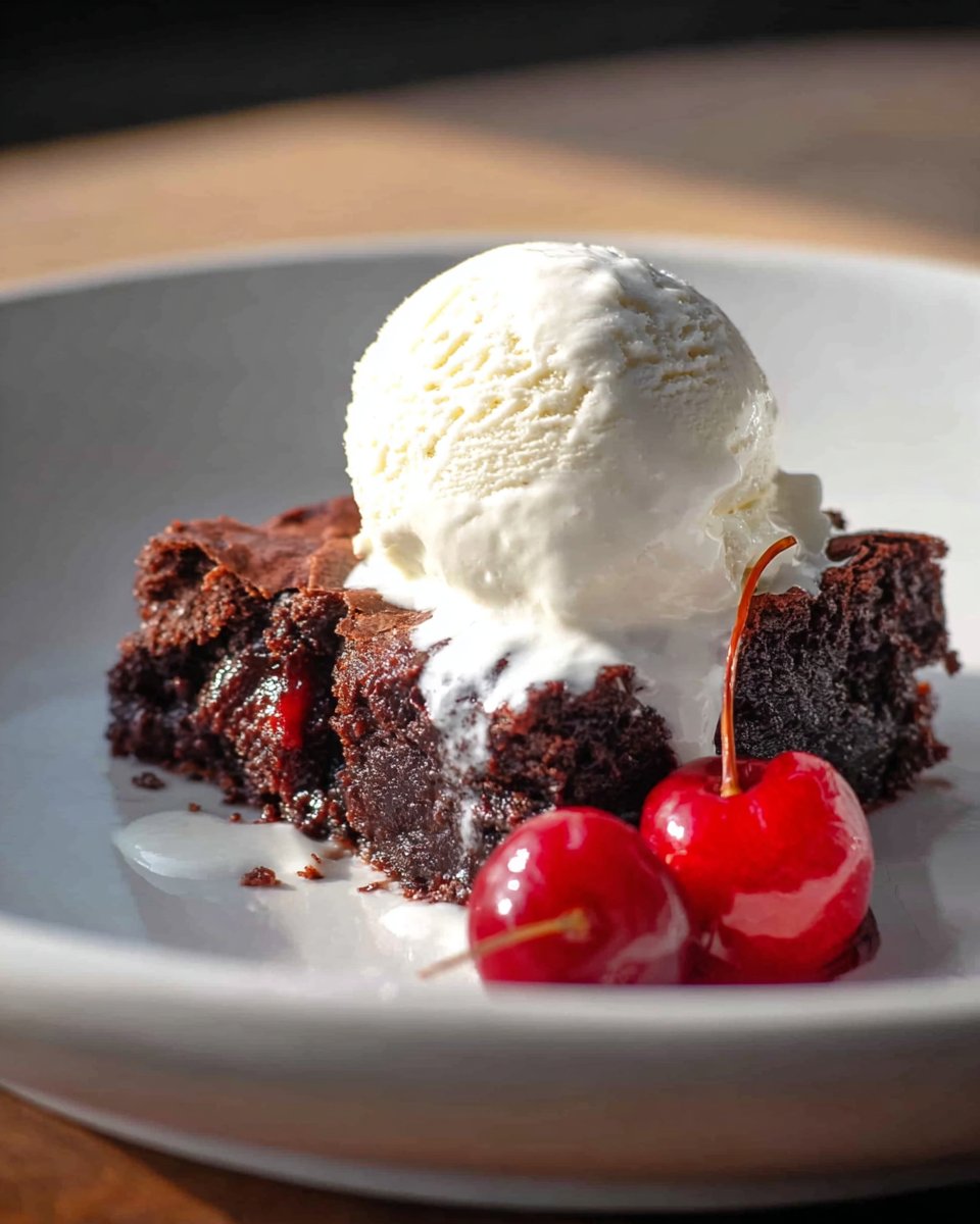 Roasted Cherry Brownies
