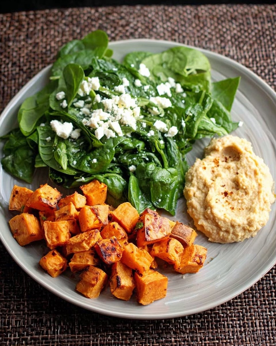 Roasted Sweet Potatoes and Hummus