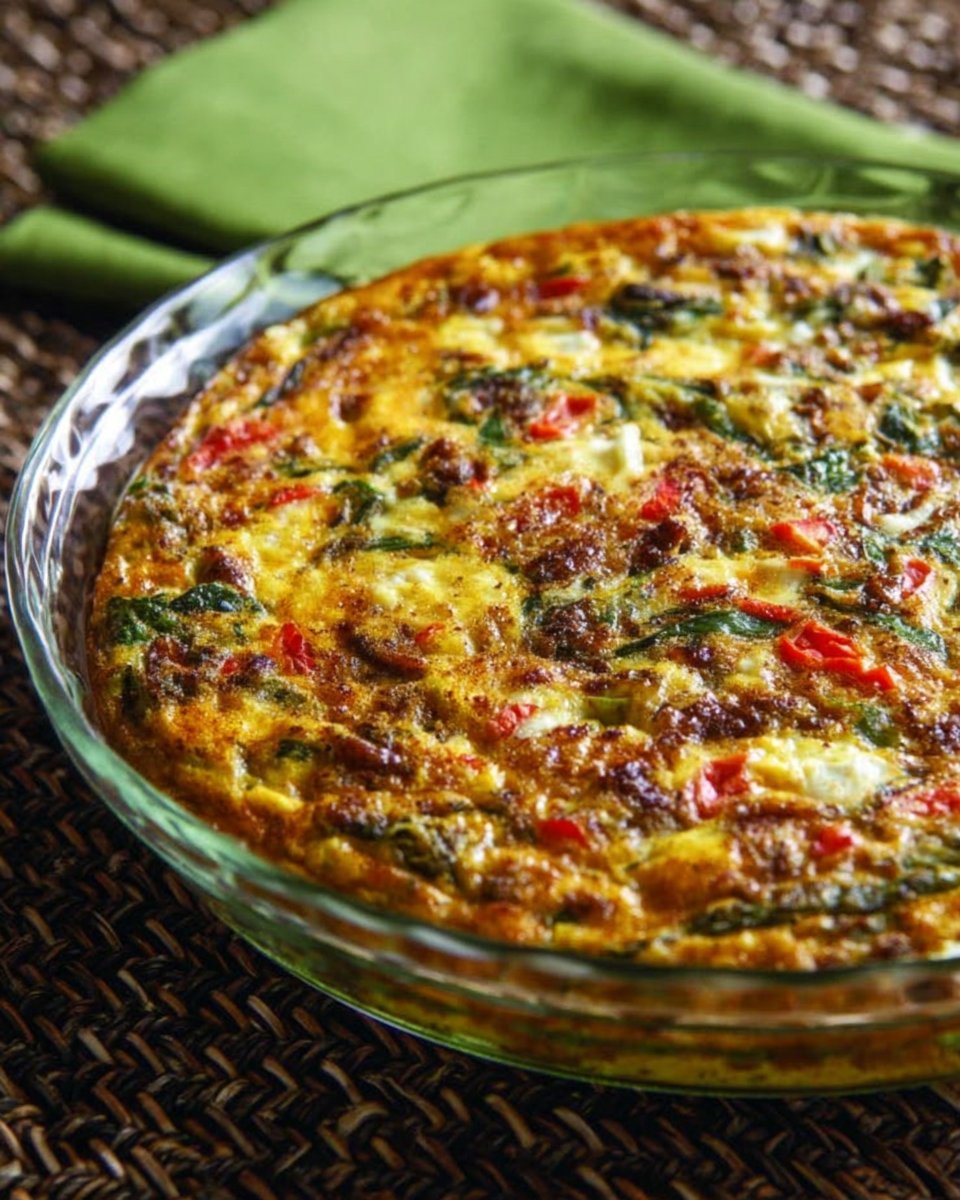 Sausage and Red Pepper Quiche