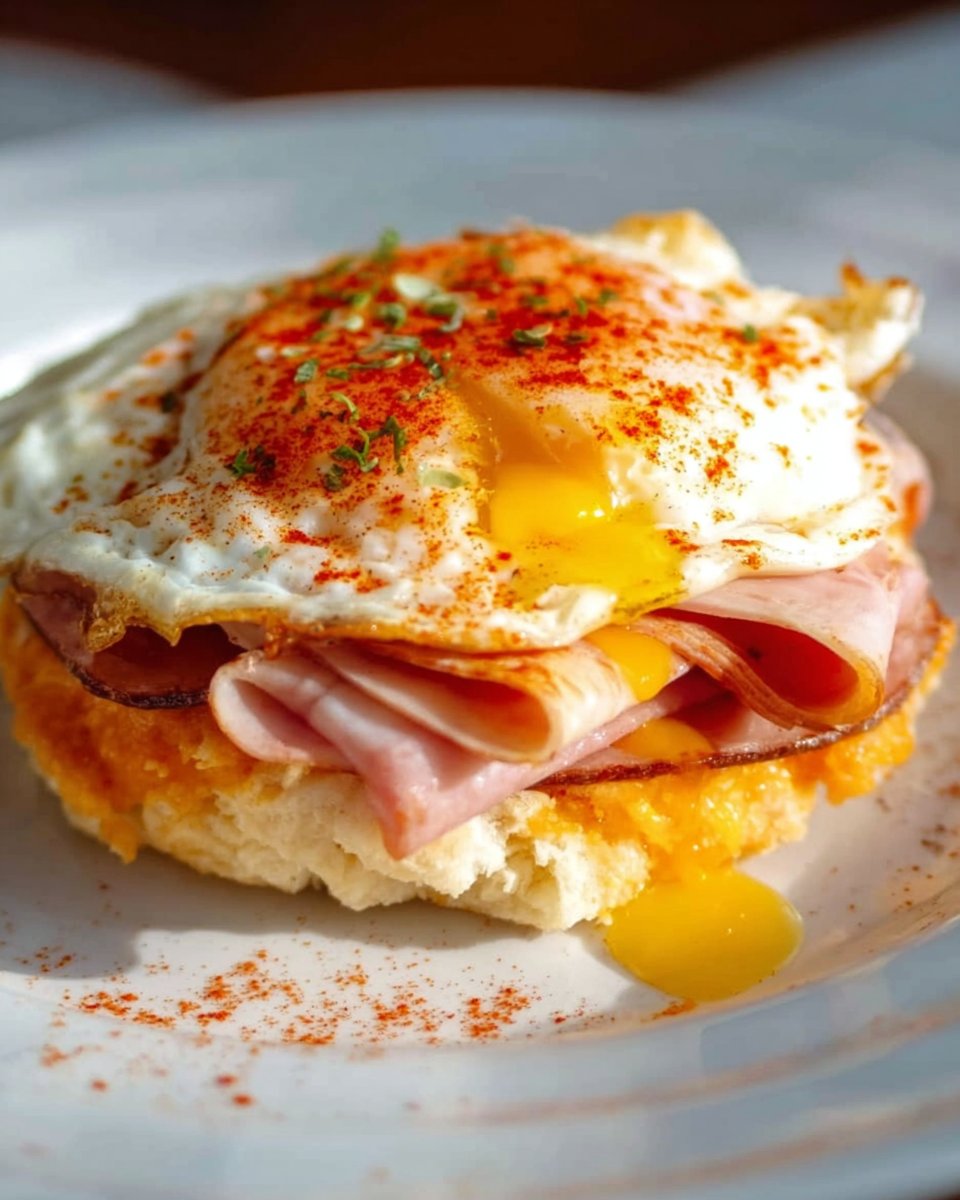 Spicy Corn Cake Breakfast Stack