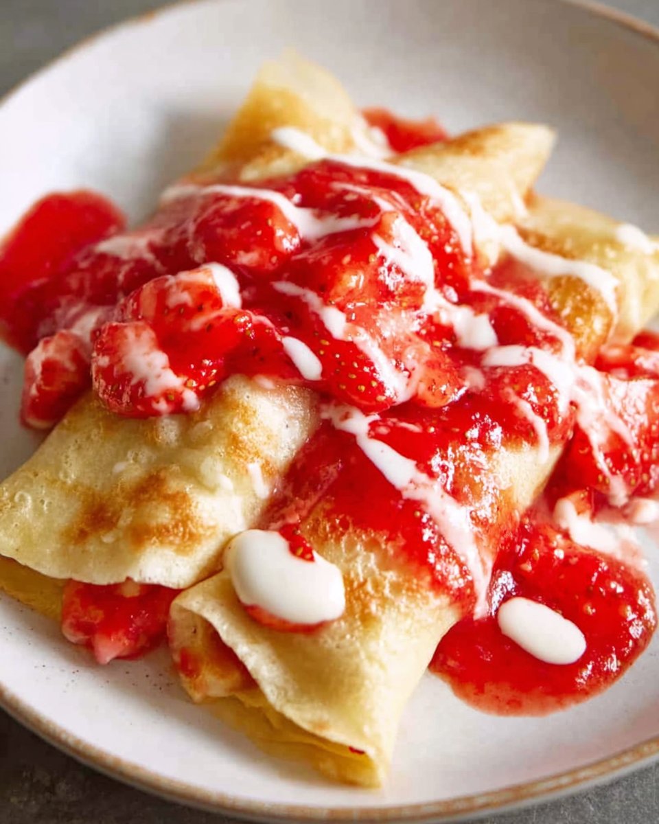 Strawberry Blintzes