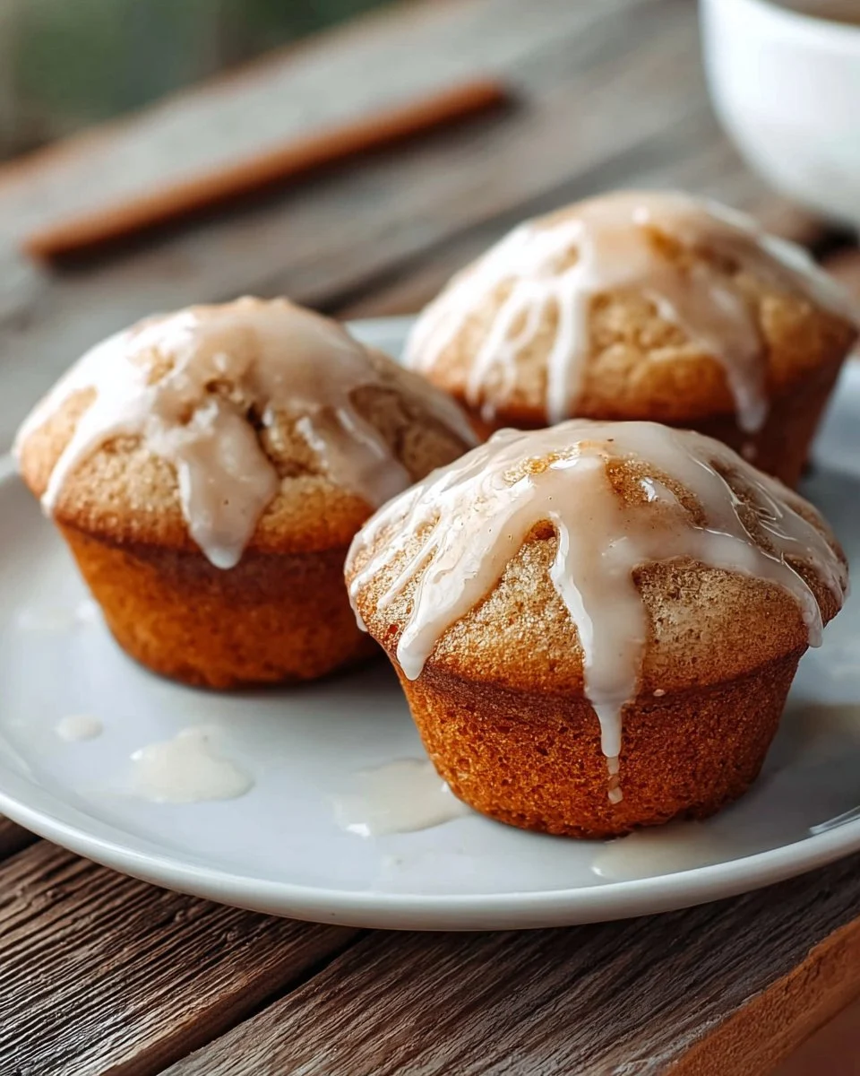 Vanilla Glazed Apple Cinnamon Muffins