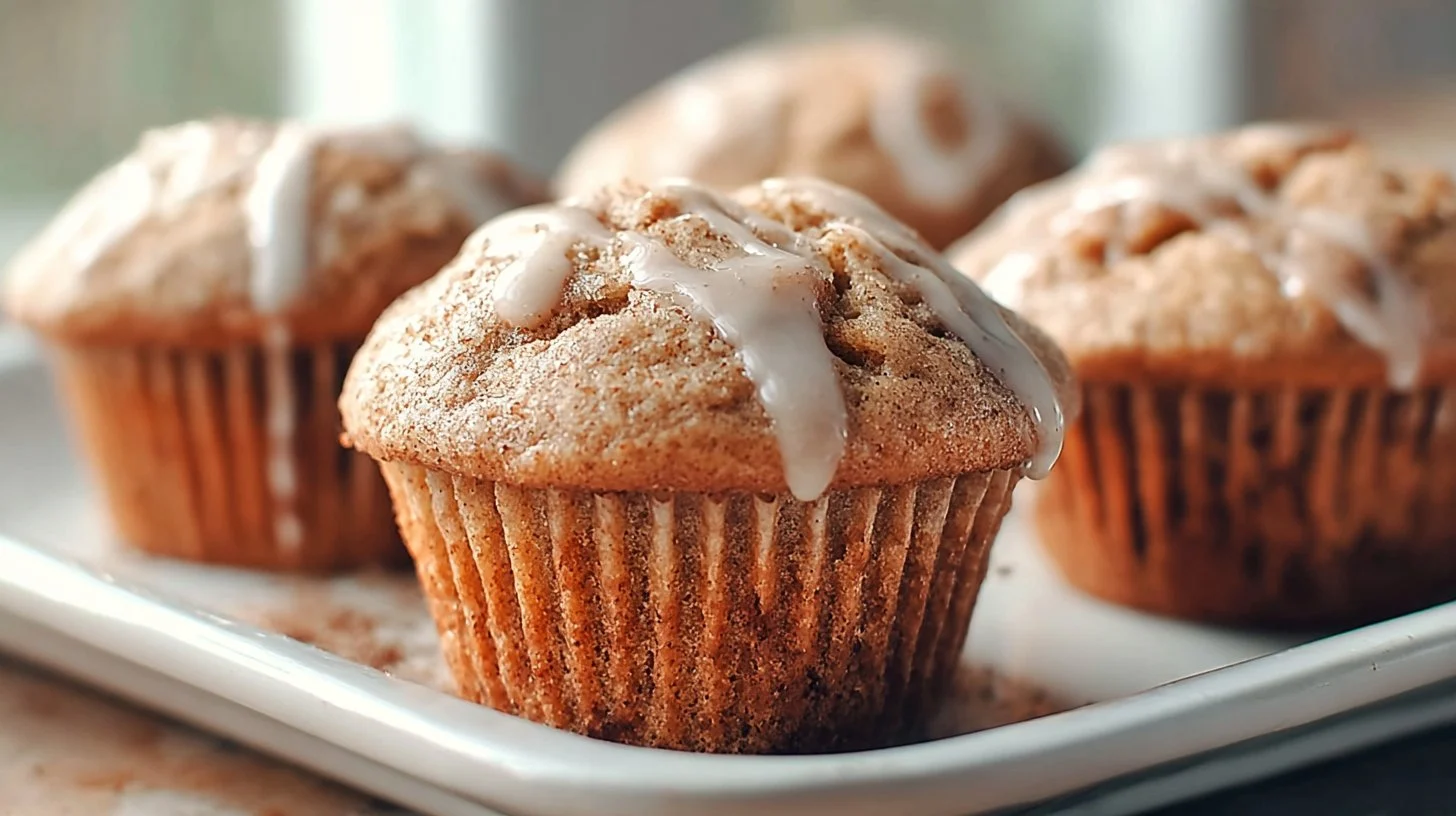 Vanilla Glazed Apple Cinnamon Muffins