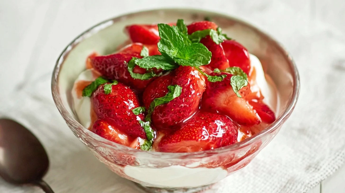 Balsamic Strawberries With Greek Yogurt