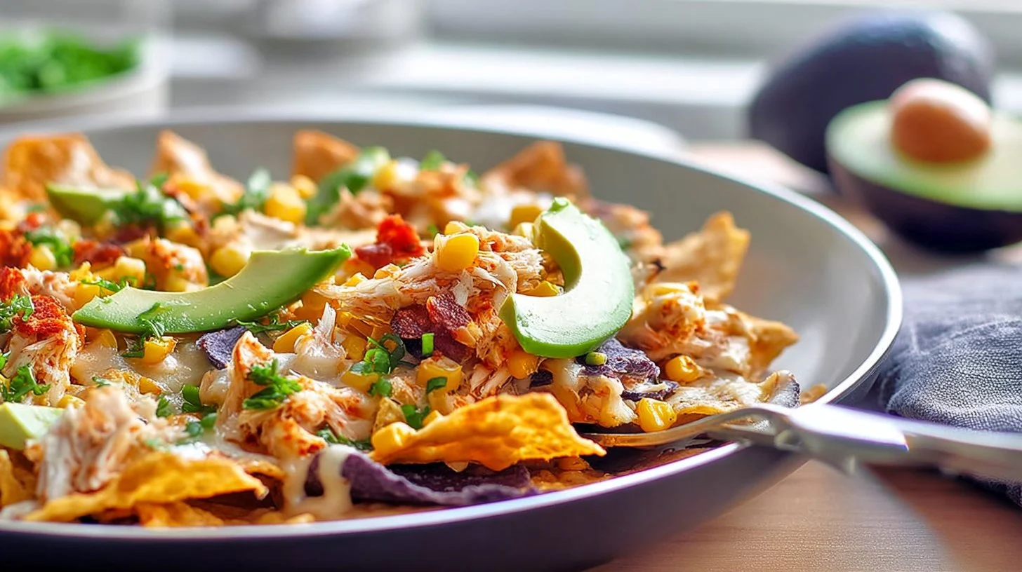 Crab and Avocado Nachos
