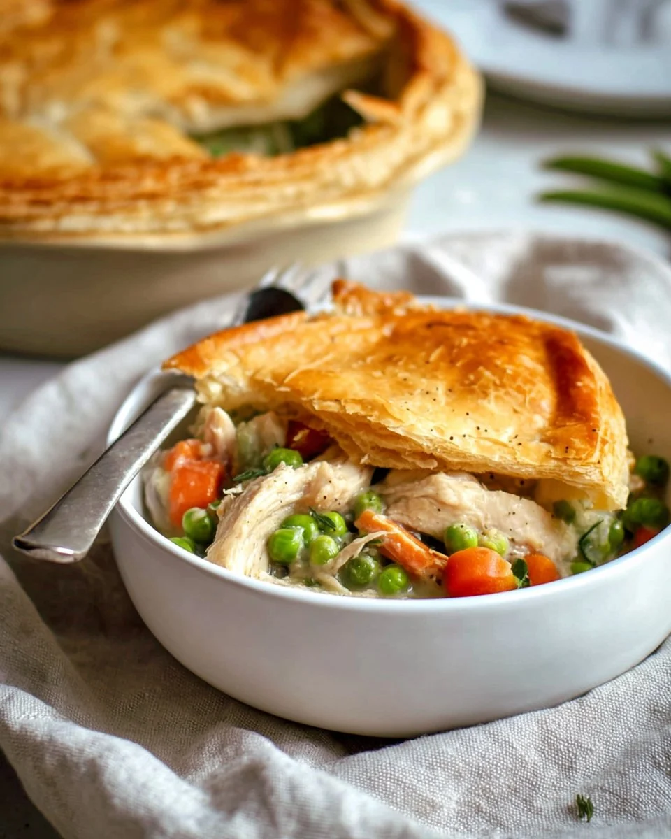 Garlic Chicken And Vegetable Pot Pie