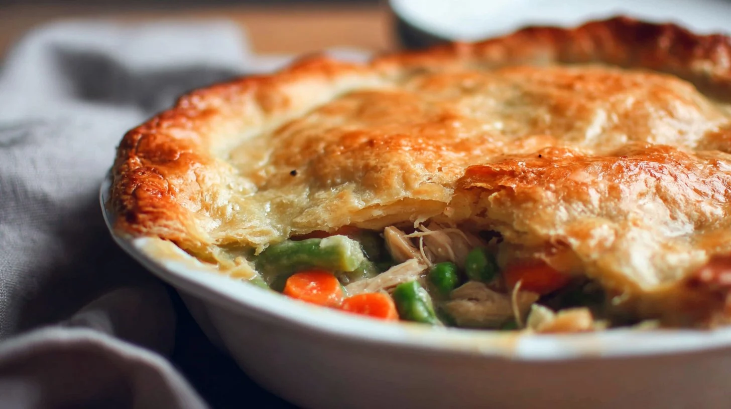 Garlic Chicken And Vegetable Pot Pie
