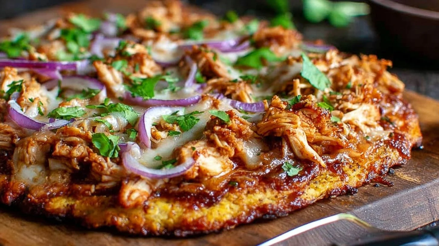 Light BBQ Chicken Pizza