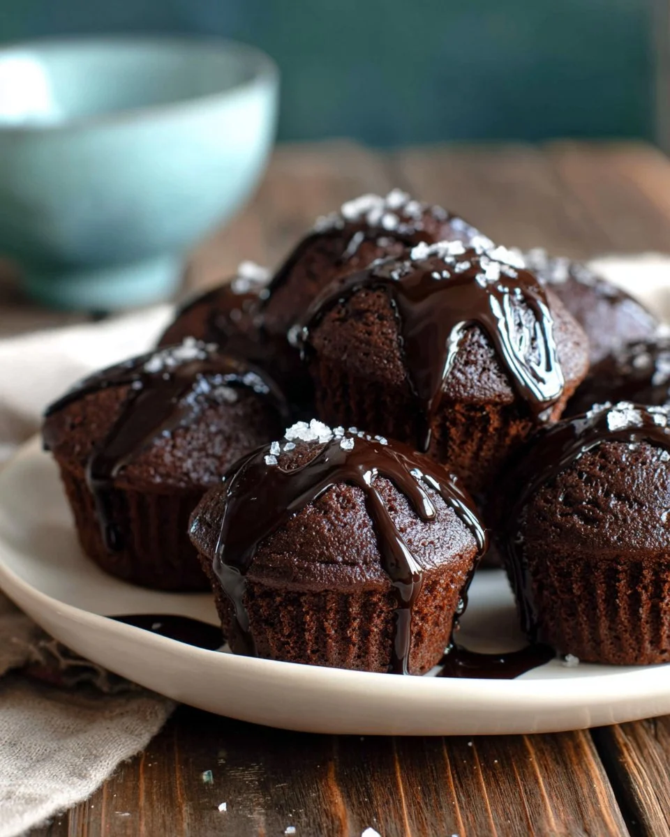 Salted Double Chocolate Muffins